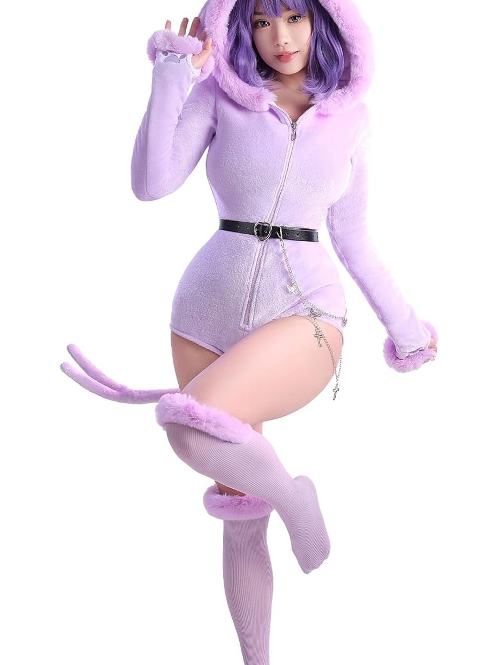 MoBunny Espeon Cosplay Costume Size XL Purple Plush Pokรฉmon Inspired Set